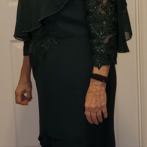 Hunter Green Evening Dress